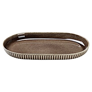 Servierteller Morombe (Länge: 30,5 cm, Braun, Steinzeug)