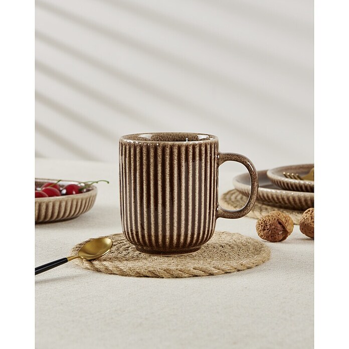 Tasse Morombe (Höhe: 10 cm, Braun, Steinzeug) | BAUHAUS