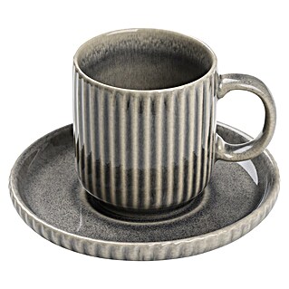 Tassen-Set Morombe (Durchmesser: 14,5 cm, Grau, Steinzeug)