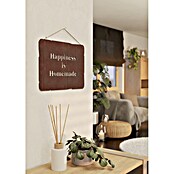 Deko-Schild (350 x 247 mm, Metall, Rostbraun, Motiv: Happiness is homemade) | BAUHAUS