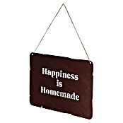 Deko-Schild (350 x 247 mm, Metall, Rostbraun, Motiv: Happiness is homemade) | BAUHAUS