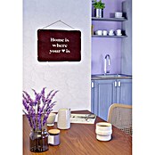 Deko-Schild (B x H: 350 x 247 mm, Metall, Rostbraun, Motiv: Home is where your heart is) | BAUHAUS