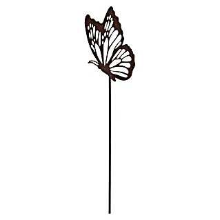 Dekoelement (Schmetterling, 100 x 330 mm, Metall, Rostbraun)