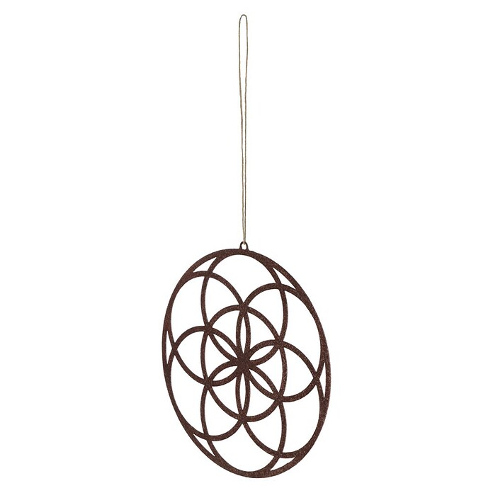 Deko-Anhänger (Durchmesser: 380 mm, Metall, Rostbraun, Motiv: Ornament) | BAUHAUS