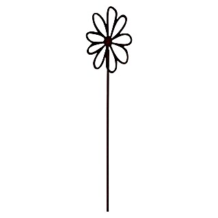 Dekoelement (Blume 1, 88 x 350 mm, Metall, Rostbraun)