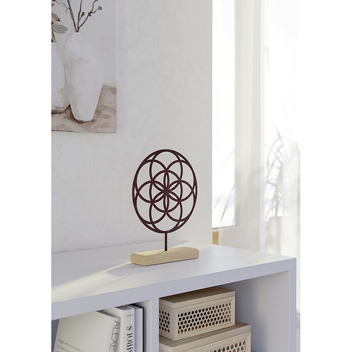 Dekofigur (L x B x H: 180 x 50 x 239 mm, Rostbraun, Metall, Motiv: Ornament) | BAUHAUS