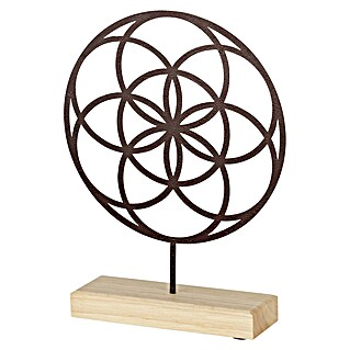 Dekofigur (L x B x H: 180 x 50 x 239 mm, Rostbraun, Metall, Motiv: Ornament)