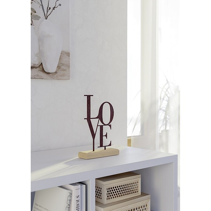 Dekofigur (150 x 50 x 219 mm, Rostbraun, Metall, Motiv: Love) | BAUHAUS