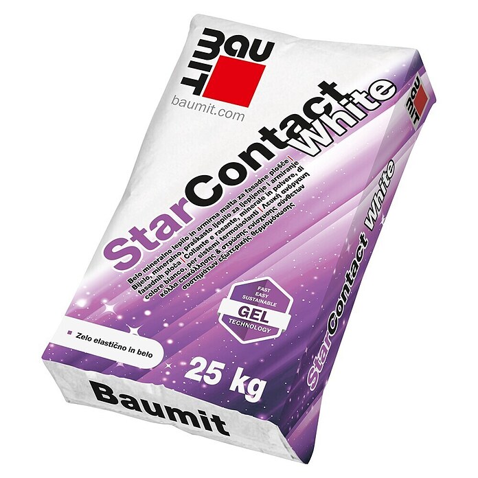 Baumit Lepilo v prahu StarContact  (25 kg) | Lepila za zunanje toplotne izolacijske kompozitne sisteme | Zunanji termoizolacijski kompozitni sistemi in fasadna izolacija | Izolacija | Gradbeni material | Izdelki | BAUHAUS