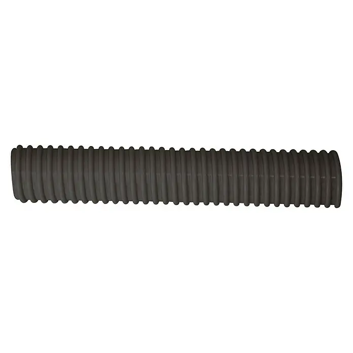 Fitt Manguera en espiral a metros Light Flex - Diámetro: 30 mm - Primer plano de una manguera negra flexible y acanalada, ideal para diversas aplicaciones.