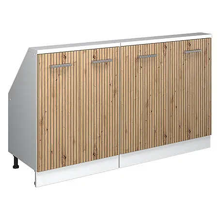 Küchenschrank für Dachschrägen R-Line 140 cm Artisan-Eiche Art.-Nr. 58159