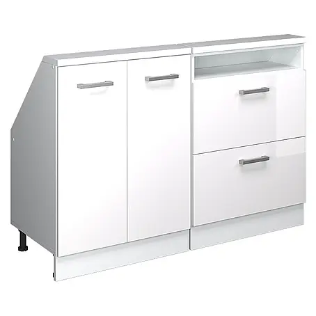 Vicco  Schrankküche R-Line Weiß Hochglanz 2er Set