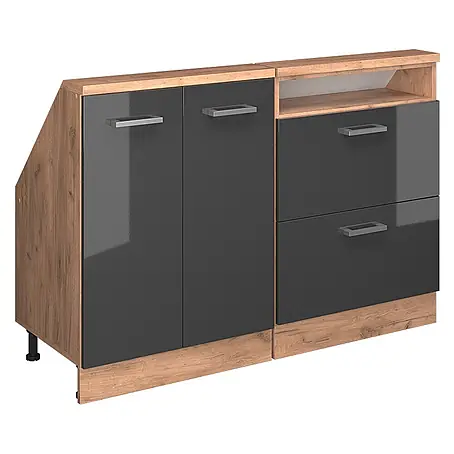 Vicco  Küchenleerblock R-Line Anthrazit Hochglanz 2er Set