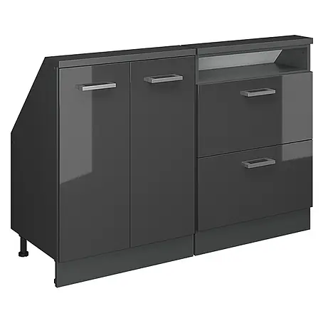 Vicco  Küchenleerblock R-Line Anthrazit Hochglanz 2er Set