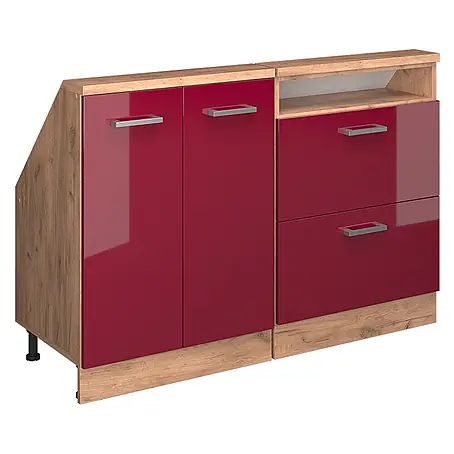 Vicco  Küchenleerblock R-Line Rot Hochglanz 2er Set