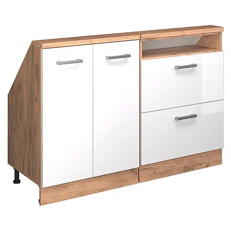 Vicco  Schrankküche R-Line Weiß Hochglanz 2er Set