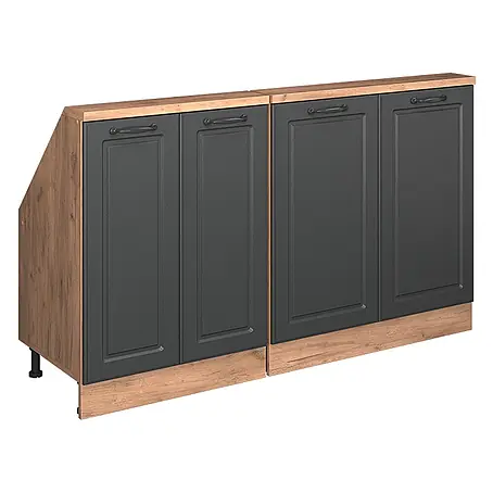 Vicco  Küchenleerblock R-Line Anthrazit Landhaus 2er Set