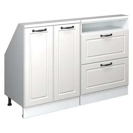 Vicco  Schrankküche R-Line Weiß Landhaus 2er Set