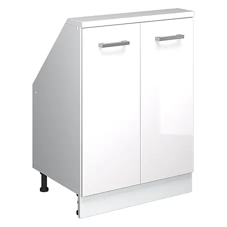 Vicco  Schrankküche R-Line Weiß Hochglanz mit 2 Türen