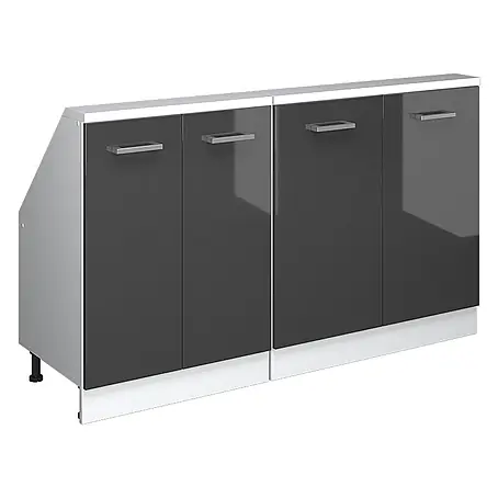 Vicco  Schrankküche R-Line Anthrazit Hochglanz 2er Set