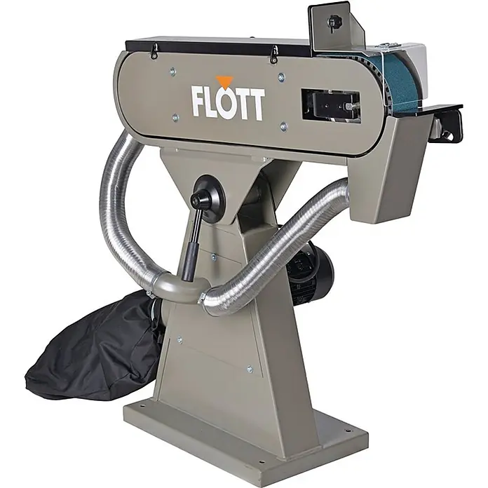 Flott Elektro-Bandschleifmaschine BSM 75 A - 3.750 W - Grauer FLOTT Industrieschleifer mit Staubabsaugungssystem.