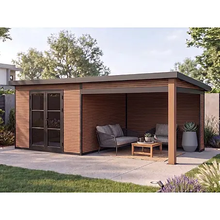 Fjordholz  Gartenhaus FineLine 16,90 m² Teak