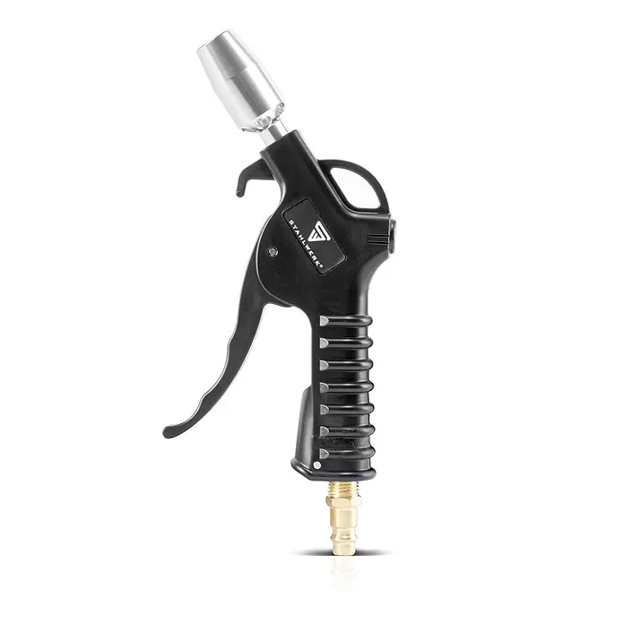STAHLWERK Kompressor ST-2810 Pro Vollausstattung - Max. Druck: 10 bar - Schwarze Druckluftpistole mit Metall-Düse und Messing-Schnellkupplung.