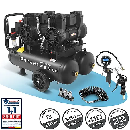 STAHLWERK  Kompressor ST-228 Pro Vollausstattung