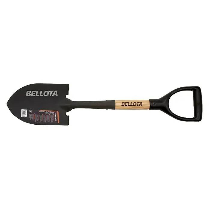 Bellota Pala Multiusos - 15 x 68 cm, Negro - Una pala negra Bellota con mango en forma de D. Ideal para jardinería y para voltear la tierra.