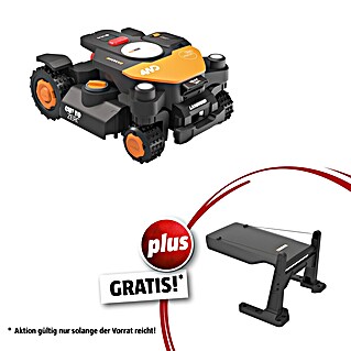 Worx PowerShare 20V Mähroboter-Set L2000 AWD Vision Cloud WR342E (2 000 m², Schnittbreite: 22 cm, Satellitengestützte Navigation, RTK)