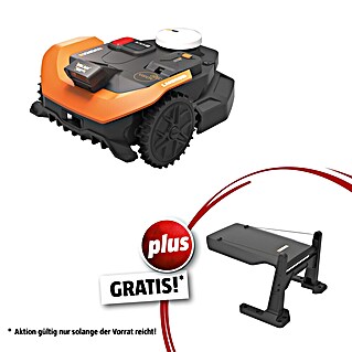 Worx PowerShare 20V Mähroboter-Set L1200 Vision Cloud WR312E (1 200 m², Schnittbreite: 22 cm, Satellitengestützte Navigation, RTK)