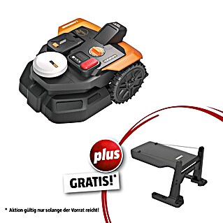 Worx PowerShare 20V Mähroboter-Set M500 Vision Cloud WR305E (500 m², Schnittbreite: 18 cm, Satellitengestützte Navigation, RTK)