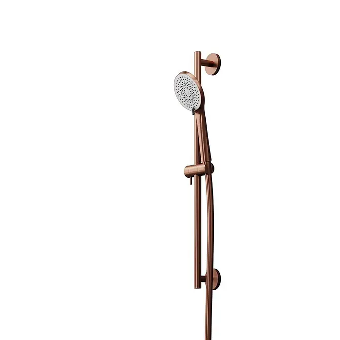 Vola Duschsystem -  - Gebürstetes Roségold Duschsystem mit Handbrause, Schlauch und Brausestange.