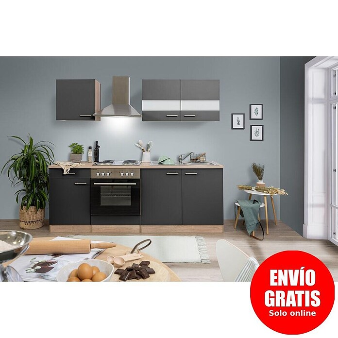 Respekta Cocina (210 cm, Gris)