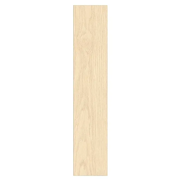 Krono Original Laminat Herringbone 8 - Cream Darcy Oak, Fischgrät, 630 x 126 x 8 mm - Hellbeige Holzdiele mit natürlicher Holzmaserung.
