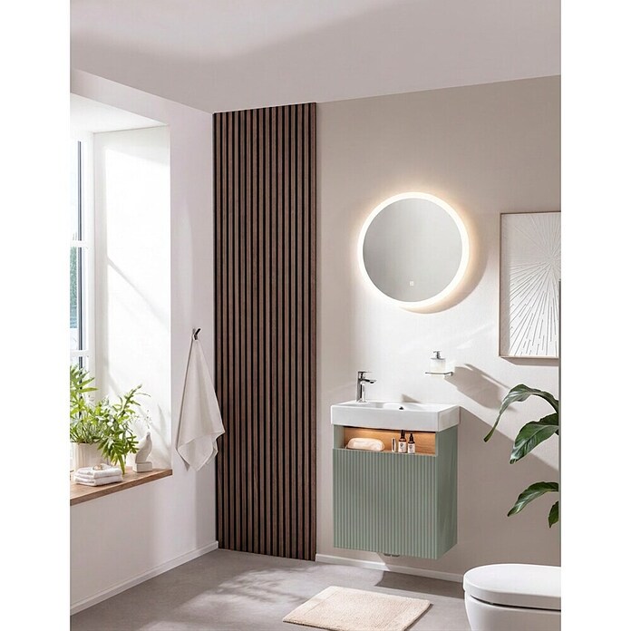 Camargue Pure Badmöbel-Set (Gesamtbreite Badmöbel: 55 cm, Salbeigrün, Matt) | BAUHAUS