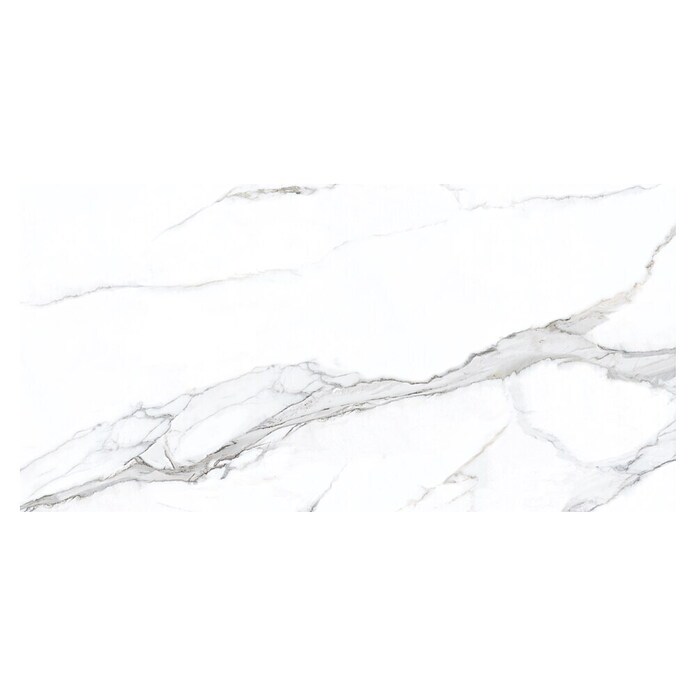 Feinsteinzeugfliese Calcutta Azario (120 x 60 cm, Weiß, Glänzend) | BAUHAUS