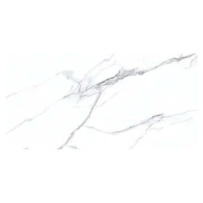 Feinsteinzeugfliese Calcutta Azario (120 x 60 cm, Weiß, Glänzend) | BAUHAUS