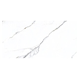 Feinsteinzeugfliese Calcutta Azario (120 x 60 cm, Weiß, Glänzend)