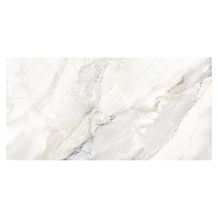 Feinsteinzeugfliese Statuario Grey (120 x 60 cm, Graubeige, Glänzend) | BAUHAUS