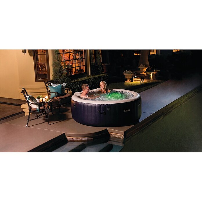 Intex Pure Spa Prenosni masažni bazen Navy Bubble Massage  (Ø x V: 196 x 71 cm, PVC, Mornarsko modra) | Napihljivi masažni bazeni | Masažni bazeni | Bazeni | Vrt in prosti čas | Izdelki | BAUHAUS