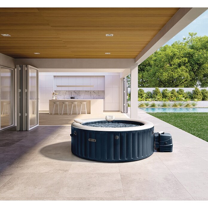 Intex Pure Spa Prenosni masažni bazen Navy Bubble Massage  (Ø x V: 196 x 71 cm, PVC, Mornarsko modra) | Napihljivi masažni bazeni | Masažni bazeni | Bazeni | Vrt in prosti čas | Izdelki | BAUHAUS