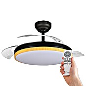 Led Hispania Ventilador de techo Belcaire (Negro/Madera, 106 cm, 30 W, Blanco frío) | BAUHAUS