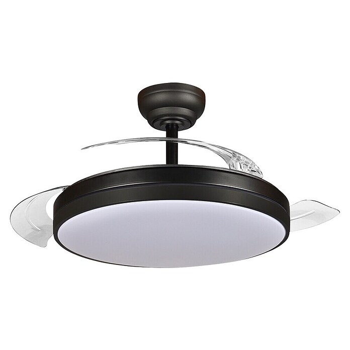 Led Hispania Ventilador de techo Belcaire (Negro, 106 cm, 30 W, Blanco frío) | BAUHAUS
