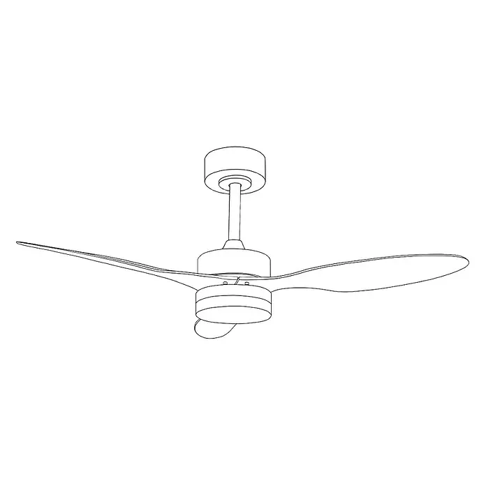 Led Hispania Ventilador de techo Nerja - Blanco, 106,6 cm, 29 W, Blanco neutro - Ventilador de techo de dos aspas con un diseño elegante y moderno.