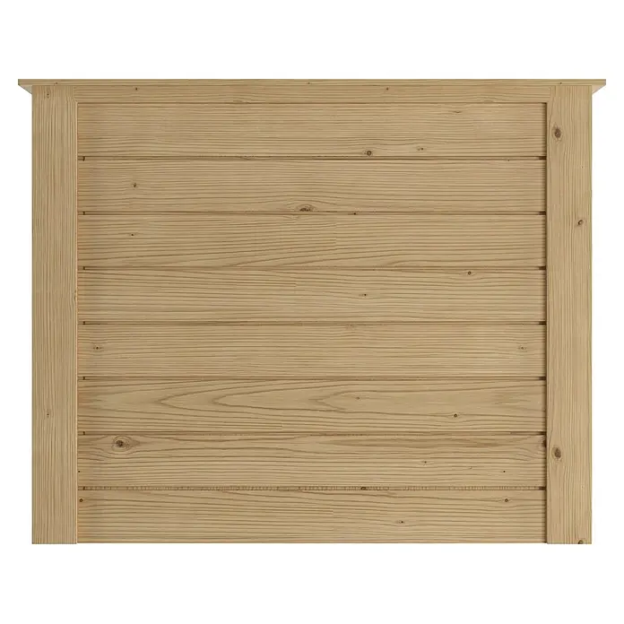 Karibu Hochbeet - 209 x 111 x 92 cm, Holz, Natur - Helles Naturholzpaneel mit horizontalen Brettern und vertikalen Seitenleisten.