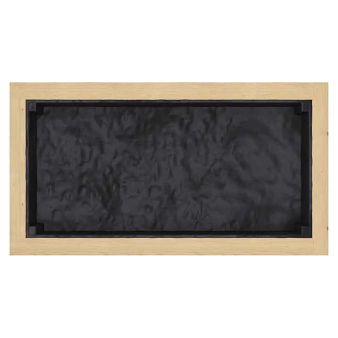 Karibu Hochbeet - 209 x 111 x 92 cm, Holz, Natur - Rechteckiges Holz-Pflanzgefäß mit schwarzem, texturiertem Innenraum.
