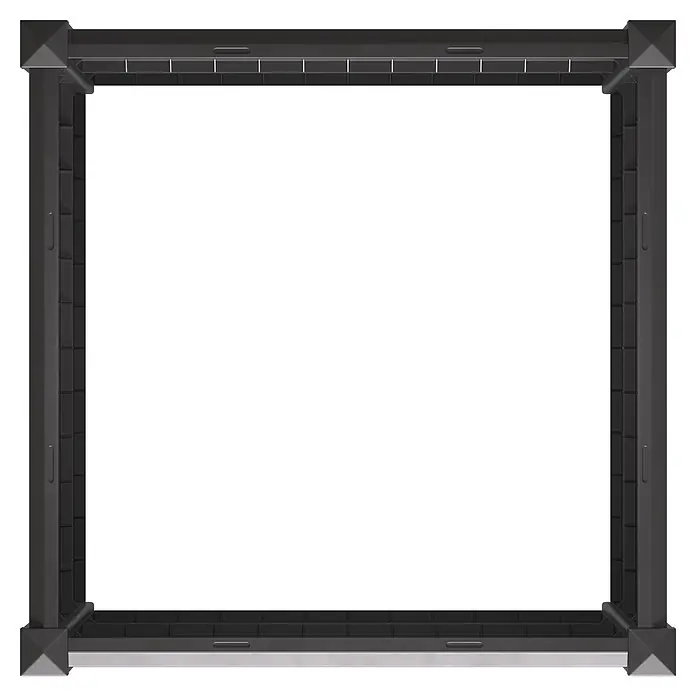 KHW Hochbeet Demeter M - 82 x 82 x 61 cm, Kunststoff, Anthrazit - Moderner, dunkelgrauer Metallrahmen mit integriertem, einziehbarem Plattensystem.