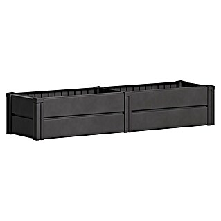 KHW Hochbeet Demeter - L schmal (158 x 44 x 31 cm, Kunststoff, Anthrazit)
