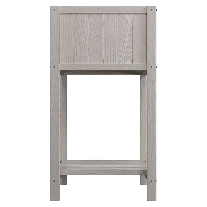 Butenkist Huerto Geseke - 75 x 45 x 85 cm, Madera, Gris - Estantería abierta de dos niveles efecto madera gris claro.